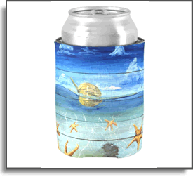 Starfish Beach - Bocas Del Toro, Panama - Island Art by Yotigo Koozie